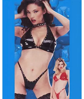 PVC bikini with studs