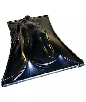Extreme Black Latex Vacuum Bed