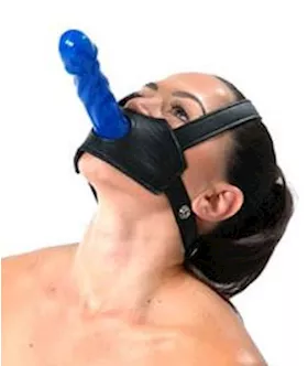 Strict Leather Dildo Face Harness