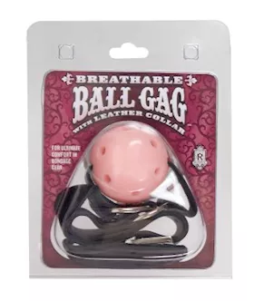 Breathable Ball Gag With Leather Collar