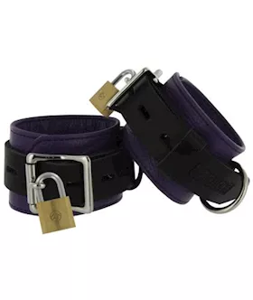 Strict Leather  And Black Deluxe Locking Cuffs Wrist