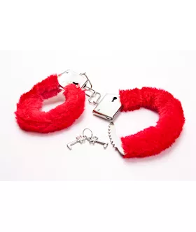 Red Fluffy Hand Cuffs