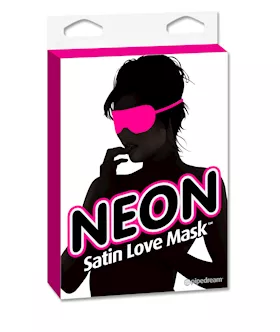 Neon Satin Love Mask
