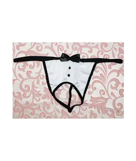 Crotchless Tuxedo G-string