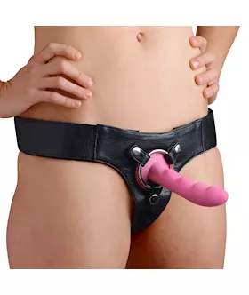 Wide Band Strap On Harness Kit With Silicone Dildo