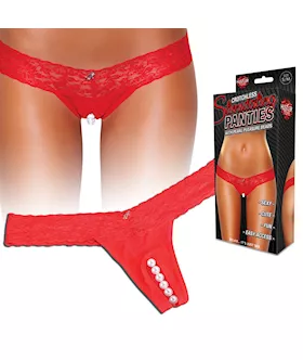 Clitoral Stimulating Thong With Beads