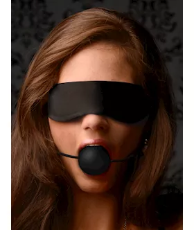 Lightweight Fleece Blindfold With Ball Gag