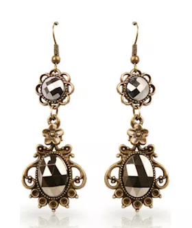 Bronze Carved Earrings
