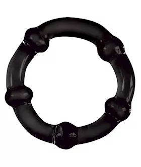 Glass Cock Ring 40mm Black