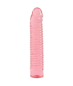 Vivid 7 Inch Ribbed Jellie Dong Tawny