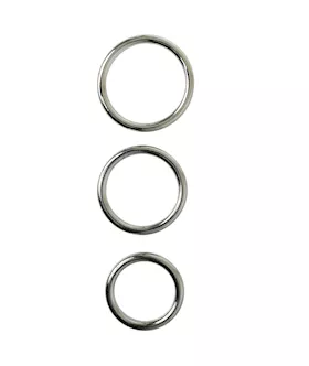Sportsheets Seamless Metal O Rings  3 Pack