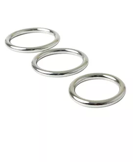 Sportsheets Seamless Metal O Rings - 3 Pack