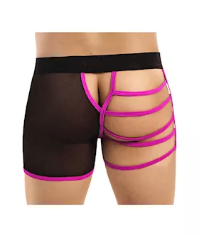 Neon Strappy Mesh Boxer