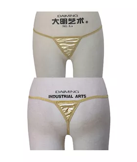Gold Metallic Thong
