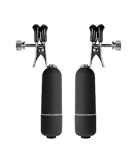 Vibrating Nipple Clamps Black