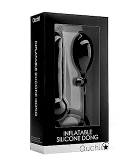 Inflatable Silicone Dong Black
