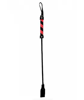 Cube Tipped Crop Suede Black Red