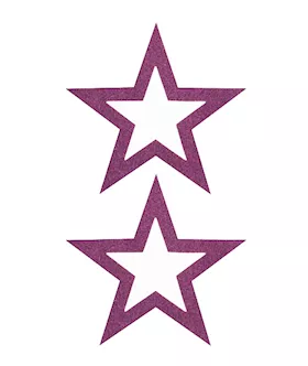 Nipple Sticker Open Stars Purple