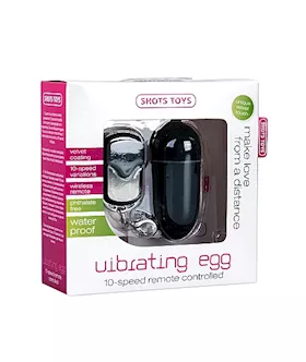10 Speed Remote Vibrating Egg Big Black