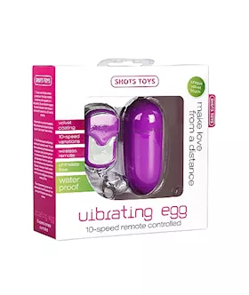10 Speed Remote Vibrating Egg Big Purple