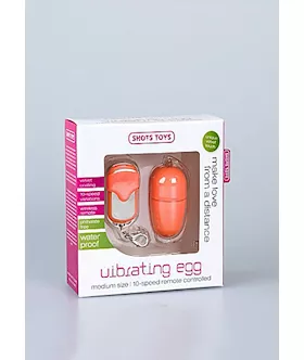 10 Speed Remote Vibrating Egg Medium Orange