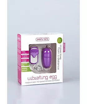 10 Speed Remote Vibrating Egg Medium Purple