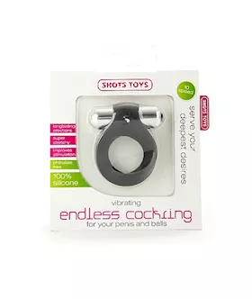 Vibrating Endless Cockring Black