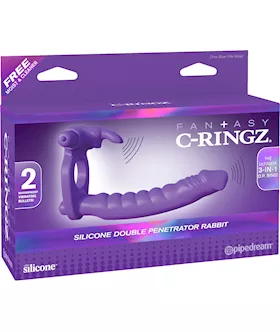 Fantasy C-ringz Silicone Double Penetrator Rabbit