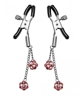 Crystal Clamps Adjustable Pressure Nipple Clamps