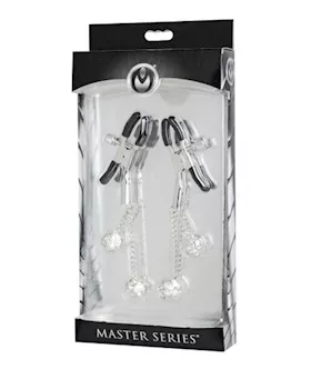 Ornament Adjustable Nipple Clamps With Jewel Accents