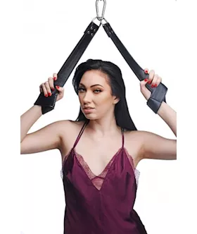 Adustable Black Suspension Straps With Snap Hook
