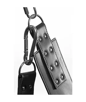 Leather Bondage Swing With Stirrups And Pillow