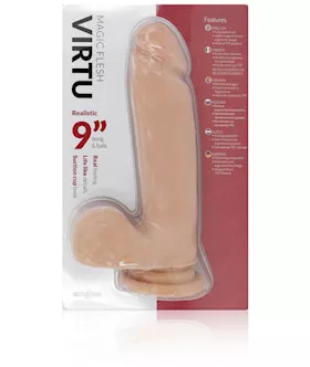 Virtu Magic Flesh Realistic 9 Inch Dong With Balls