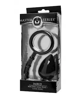 Imbed Silicone Anal Plug And Cock Ring
