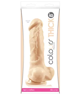 Colours Pleasures Thick 8 Inch Dildo White