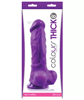 Colours Pleasures Thick 8 in Dildo Purple