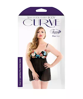 Dahlia Molded Cup Babydoll & G-string