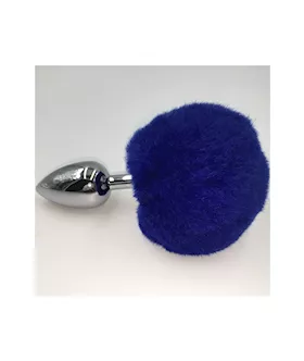 Chrome Butt Plug With Rabbit Tail
