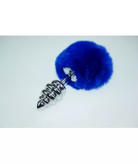Fluffy Bunny Rippled Butt Plug