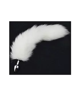 Chrome Butt Plug With Tail