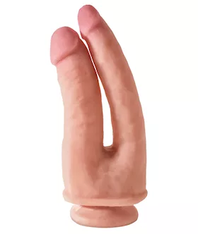 King Cock Plus Dual Density Double Penetrator Suction Cup Dildo