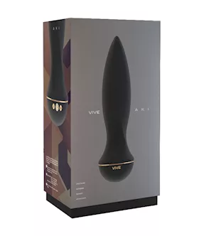 Aki Black Vibrating Anal Plug