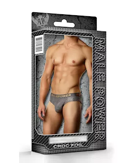 Croc Foil Bikini Grey/gold