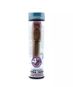 Cyberskin 4 Inch Xtra Thick Vibrating Transformer Penis Extension  Cylinder