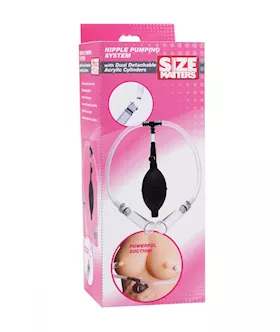 Nipple Pumping System With Dual Detachable Acrylic Cylinders