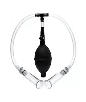 Nipple Pumping System With Dual Detachable Acrylic Cylinders
