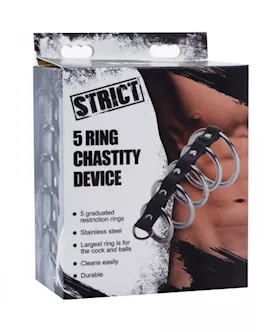 5 Ring Chastity Device