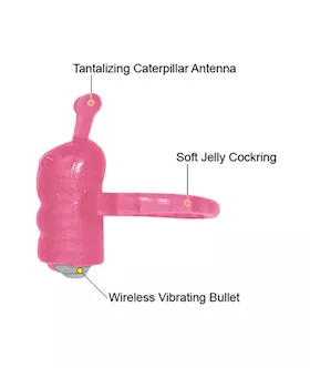 Horny Honey Vibro Ring Coochy Caterpillar Magenta