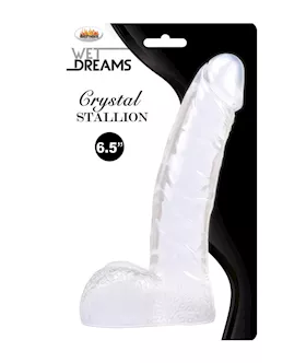 Wet Dreams Crystal Stallion Dildo With Balls
