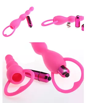 Rippled Vibrating Butt Plug